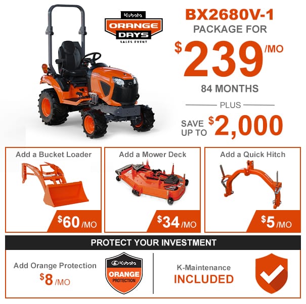 Kubota BX Tractor Package Details