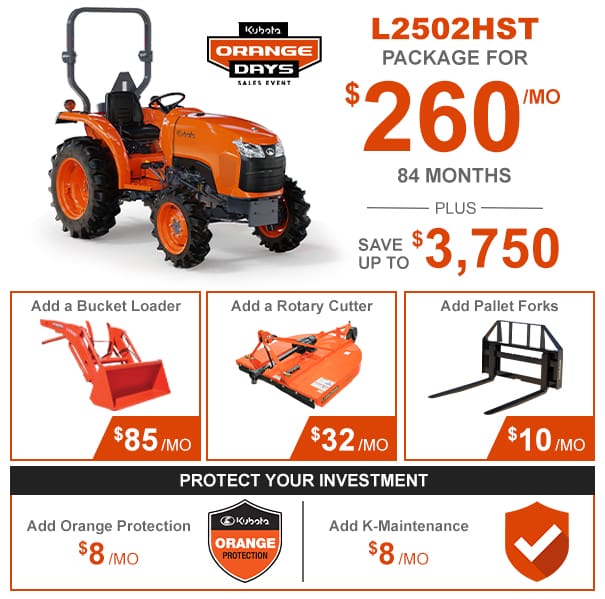 Kubota L2502 Tractor Package