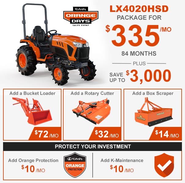 Kubota LX4020HSD Tractor Package