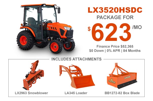 Kubota LX3520HSDC Tractor Package