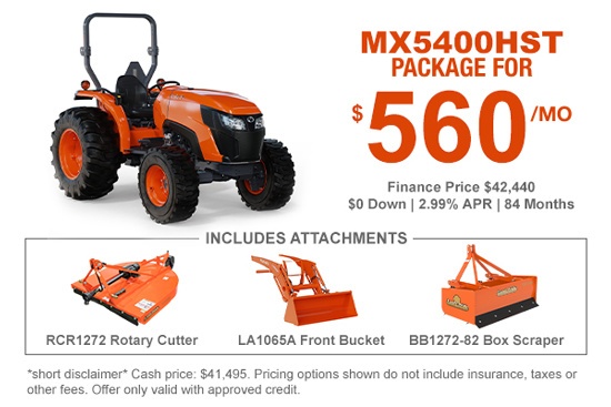 Kubota MX Tractor Package Deal